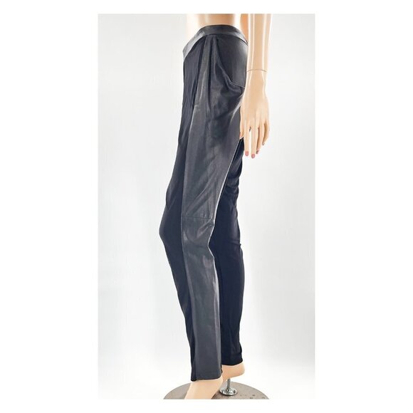 OHNE TITEL Viscose & Nappa Leather Pants NWT - Picture 3 of 12